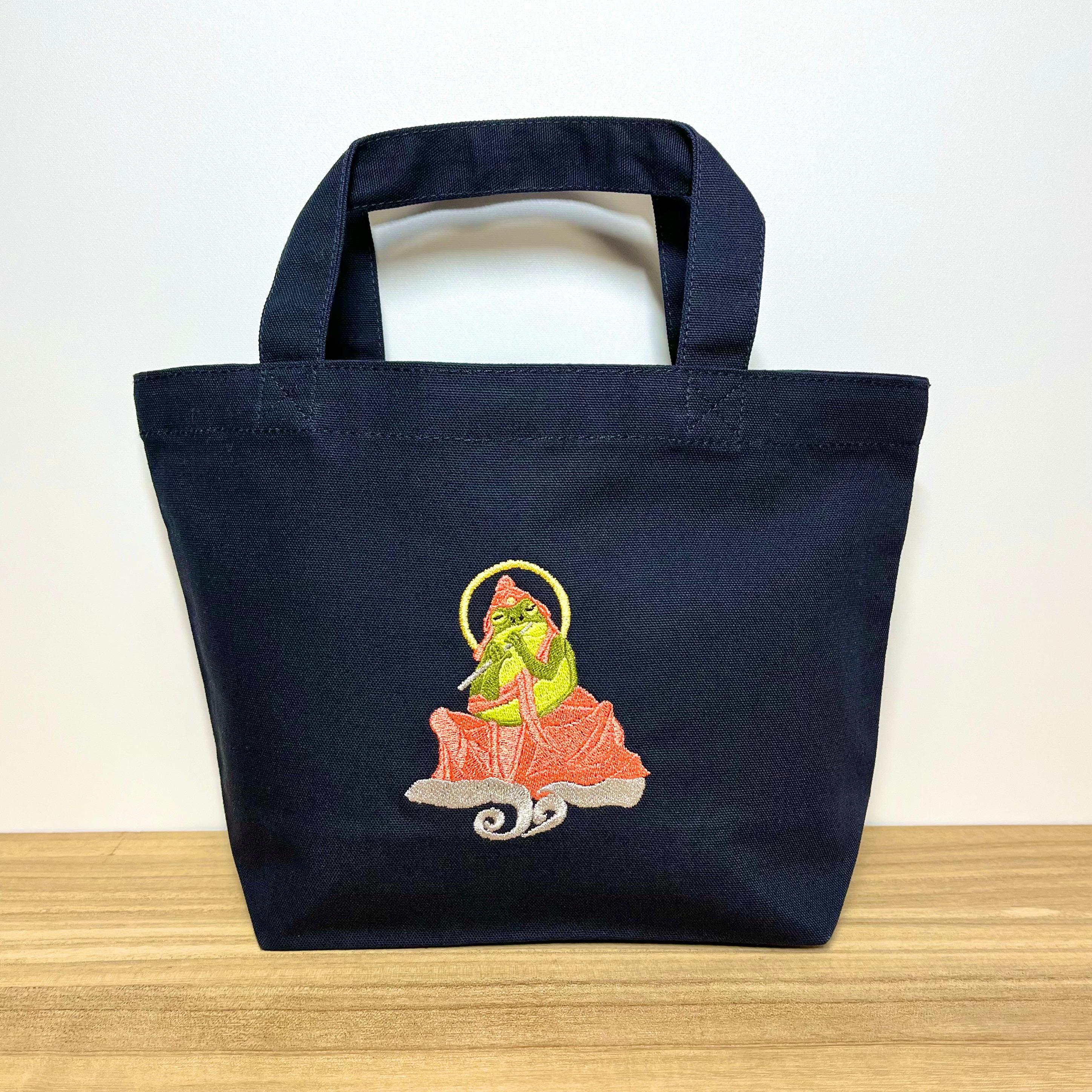 【旧タイプSALE】ポイトコセのランチバッグ《かえる菩薩》1枚目の画像