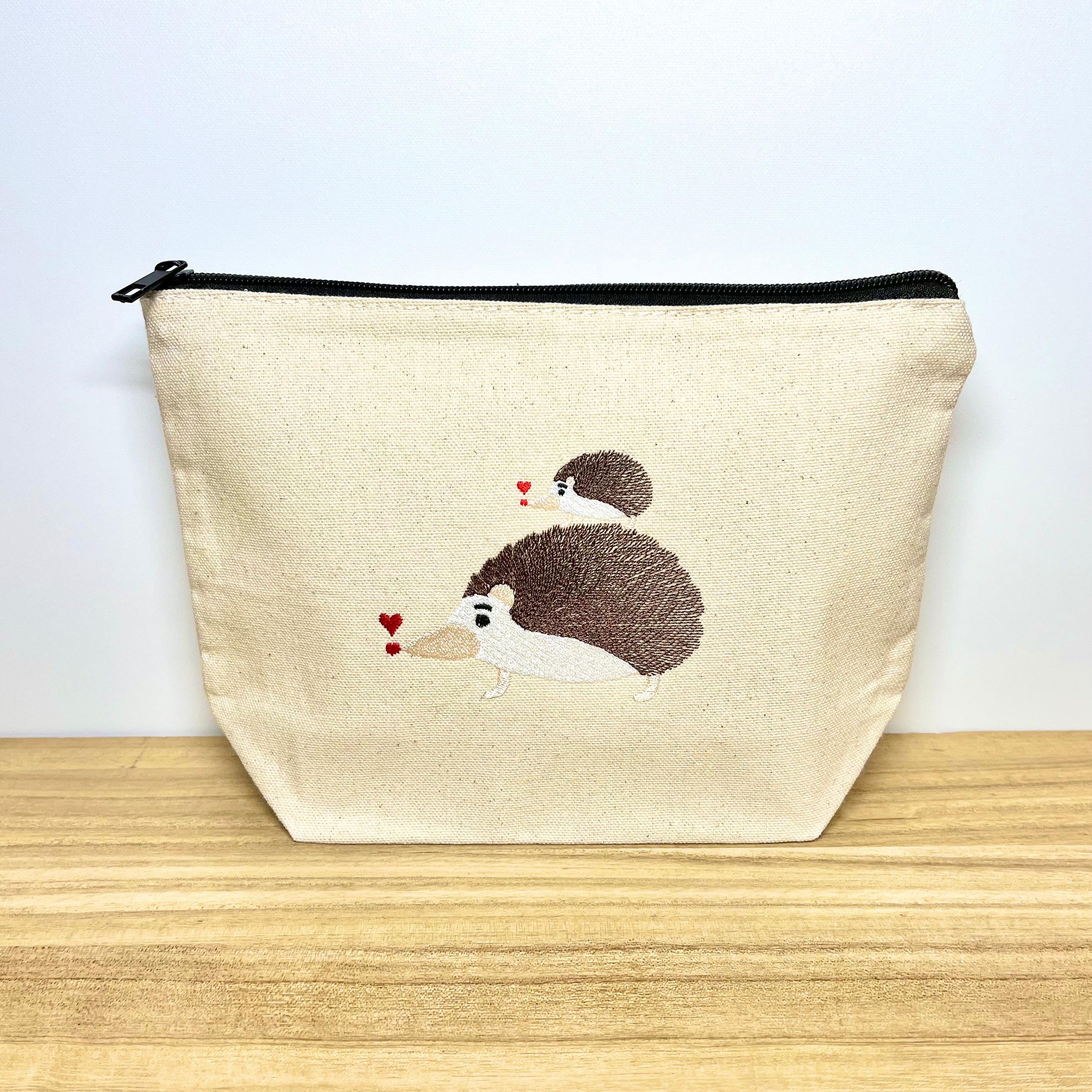 【旧タイプSALE】ポイトコセのポーチ大《はーとねずみ》1枚目の画像
