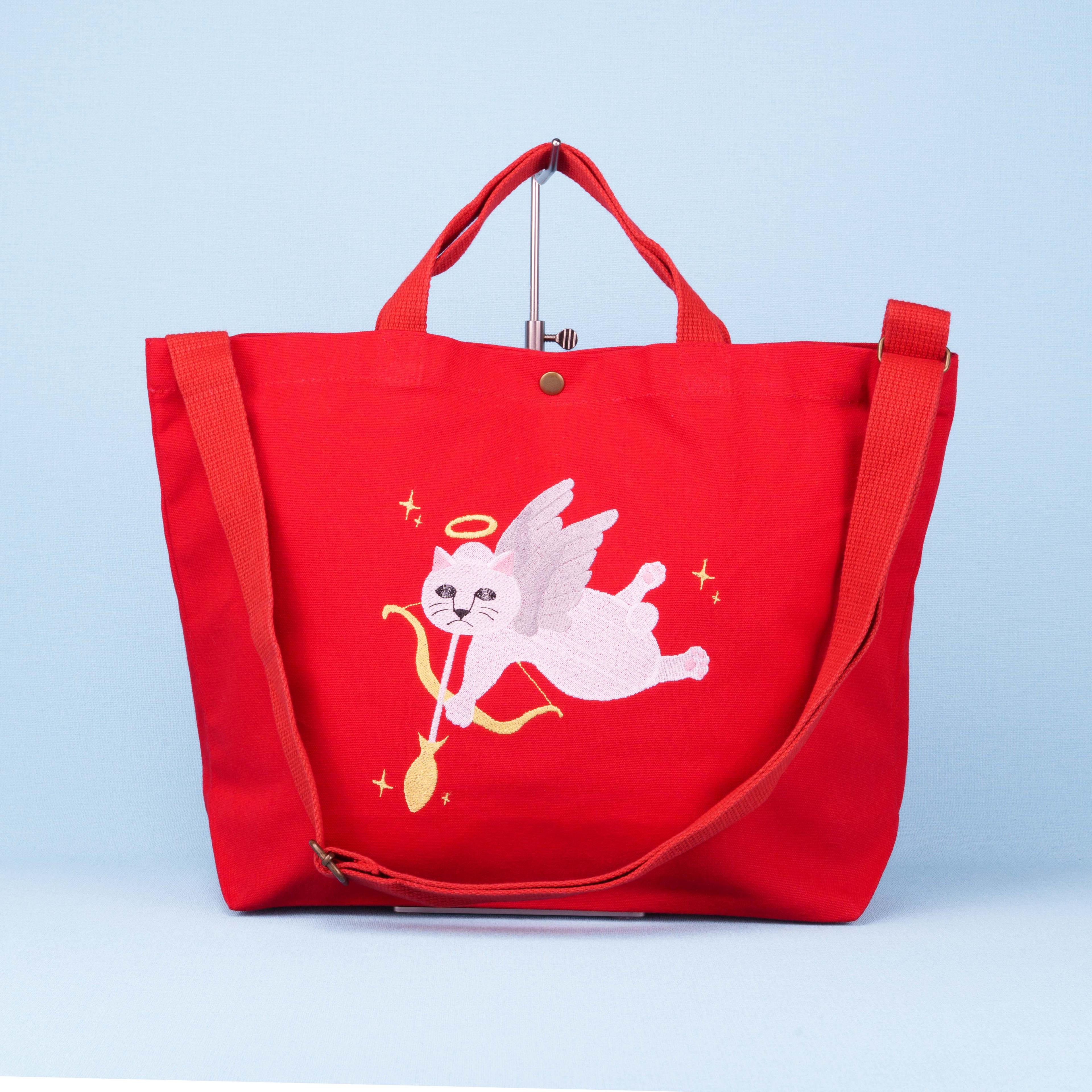 ショルダートート ねこキューピッド1枚目の画像